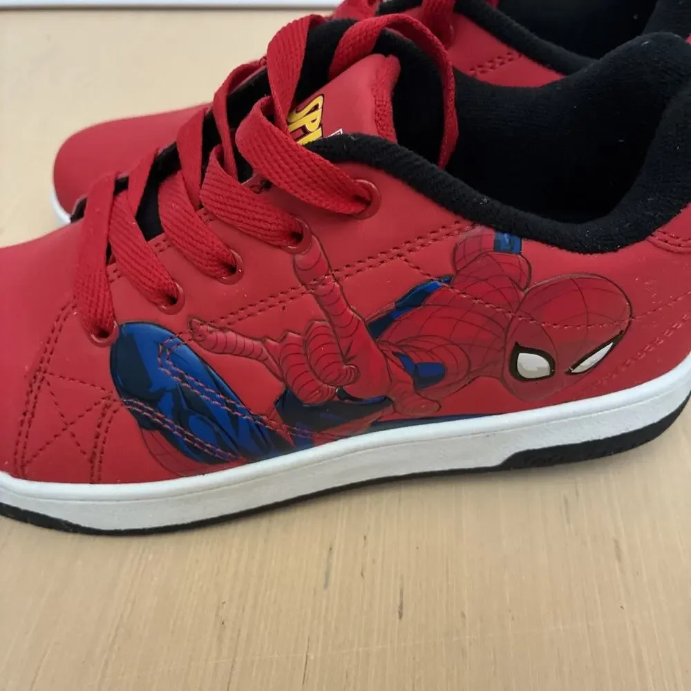 Heelys Youth Kids Size 6 Spider-Man Marvel Wheels Red Skate Sneakers Shoe